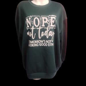 Dark Green Crew Neck Sweater